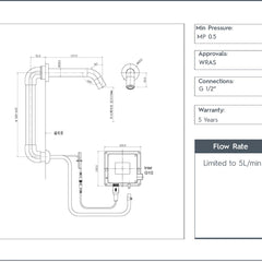 Wall Mounted Sensor Spout - Chrome technical details
