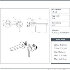 Wall Mounted Single Lever Basin Mixer 