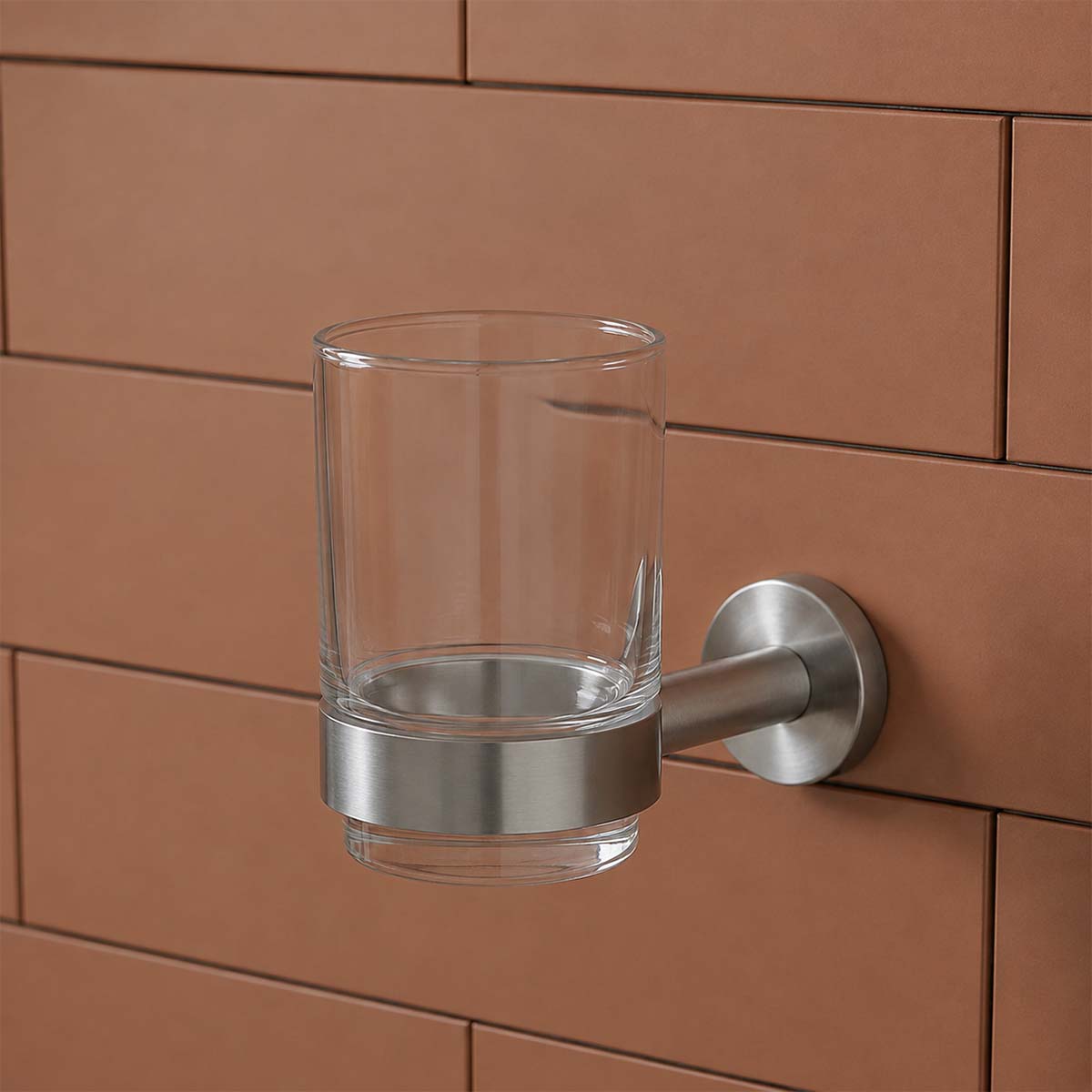 Wall mounted stainless steel tumbler