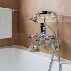 Wall mounted tradiational bath tap with shower attachement - Ireland