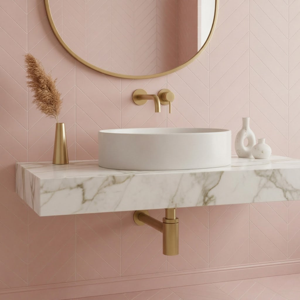 Wash Basin Bottle Trap - Brushed Brass