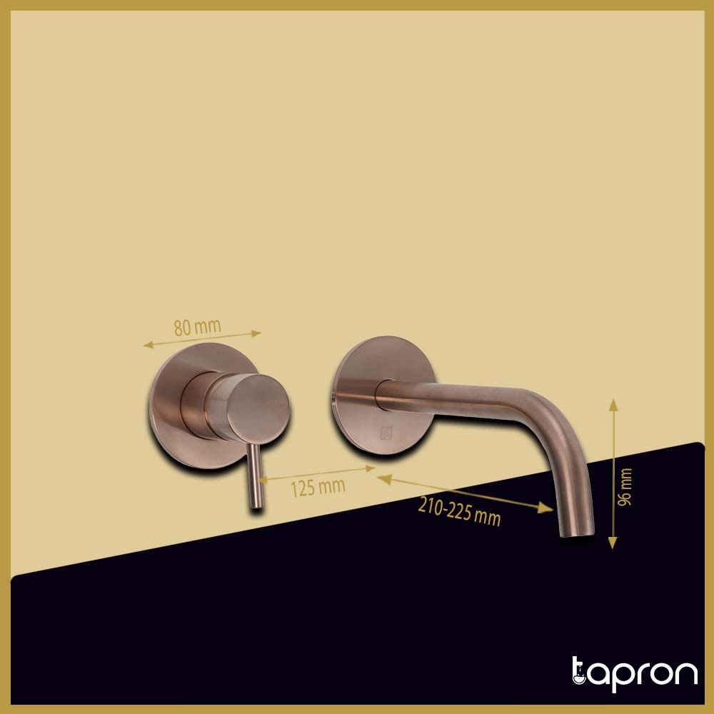 brushed bronze bathroom tap-Tapron