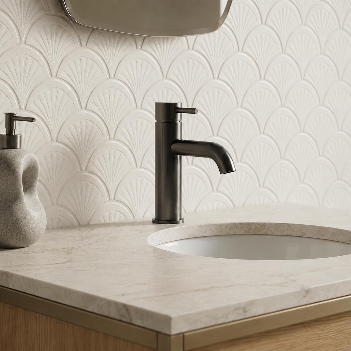 basin tap black with bottle trap - Ireland 