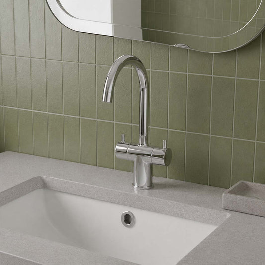 basin tap with swivel spout and two levers  1200