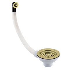 brushed gold kitchen sink waste