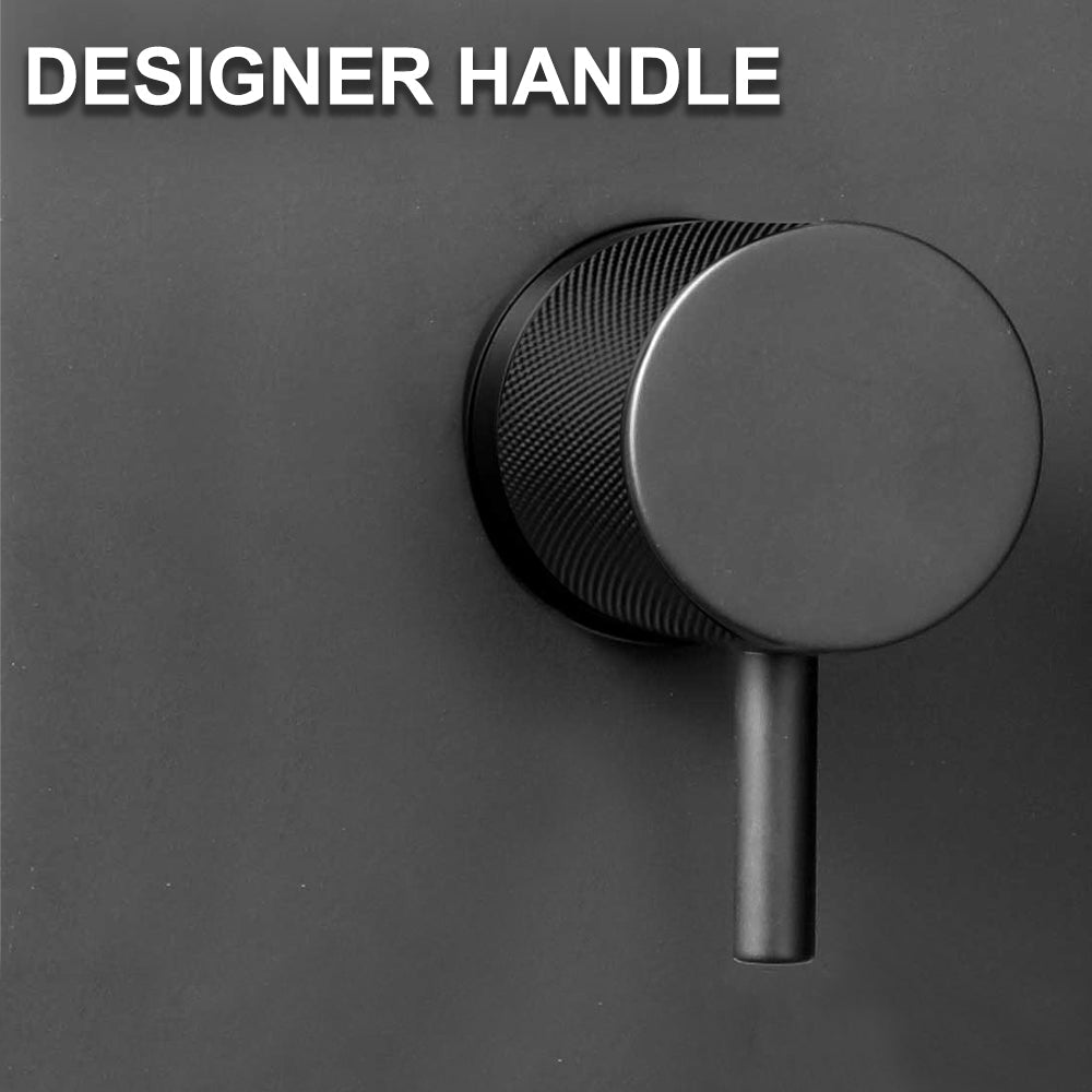 VOS 2 Outlet Thermostatic Concealed Shower Valve Matt Black-Tapron