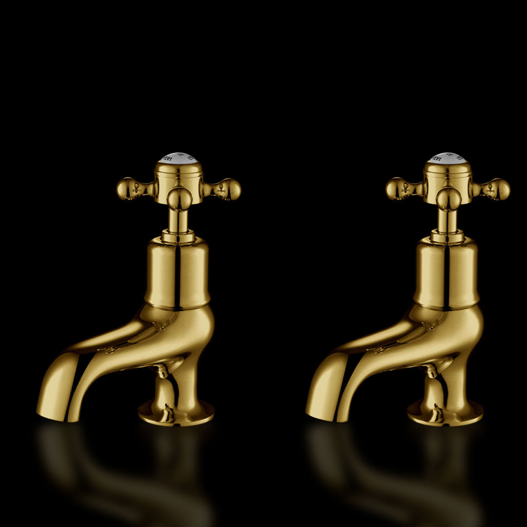 Chester Gold Cross Bath Taps