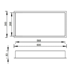 Bathroom niche - Technical drawing