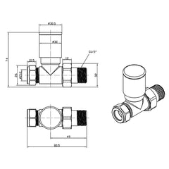 black traditional radiator valves-tapron