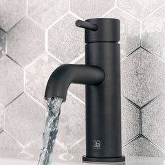 Matt black basin mixer tap 