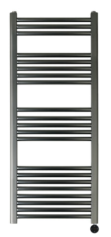 Black electric heated towel warmer