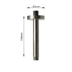 Black ceiling shower arm - Dimension