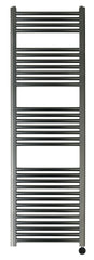 Black electric towel radiator with thermostat