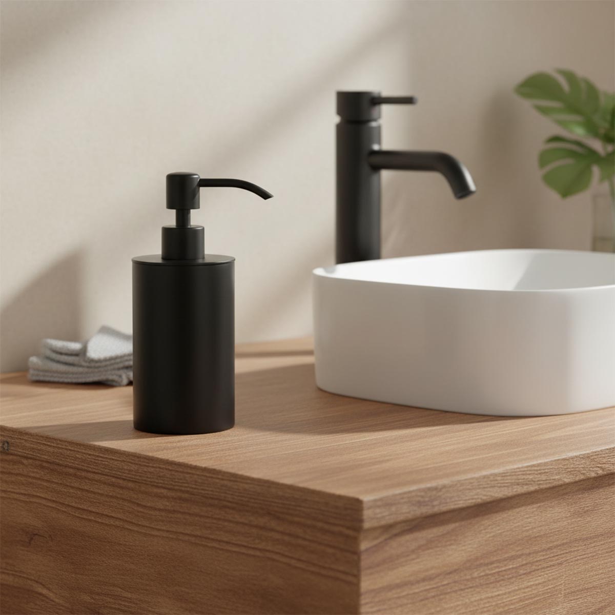 black soap dispenser - deck mounted 