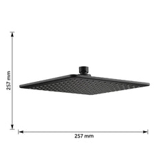 Black wall mounted shower head - Tapron
