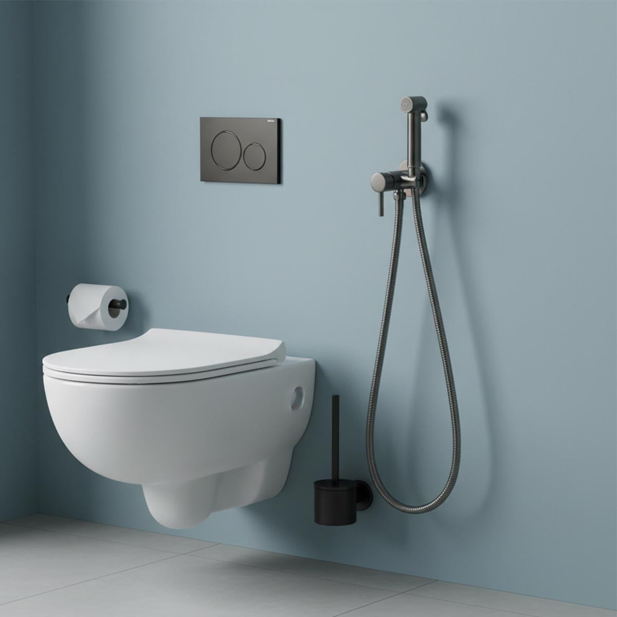 black toilet bidet spray kit