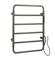Brushed black electric towel rail