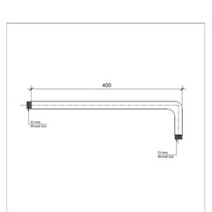 Traditional Victorian Shower Head 150mm With Wall Mounted Shower Arm 400mm - Chrome