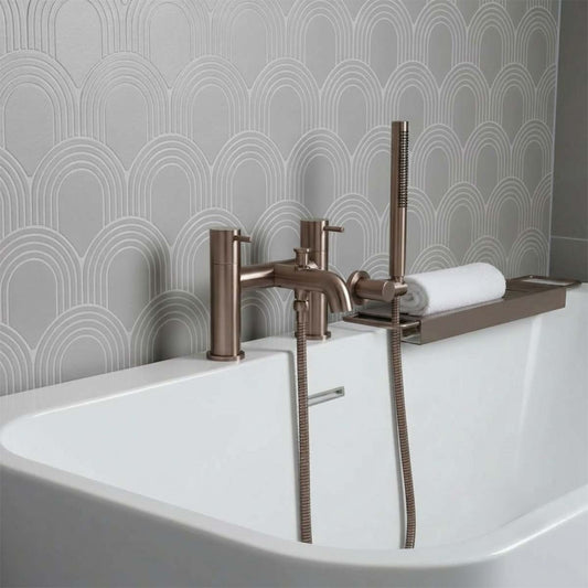 bronze bath tap with shower kit  1200