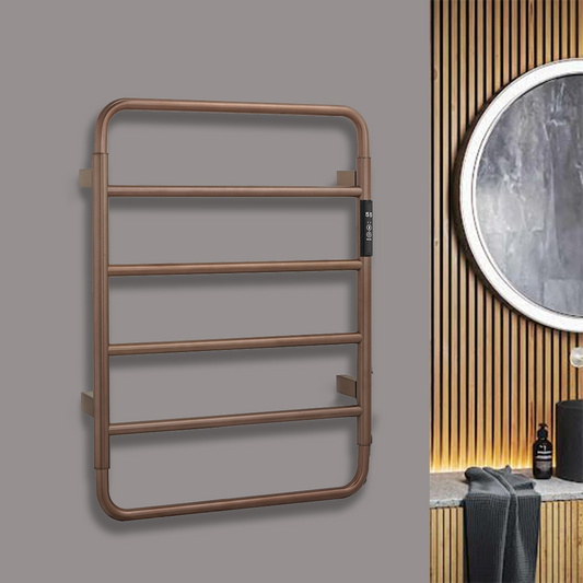 Electric towel radiator brushed bronze