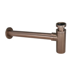 Brushed bronze bottle trap