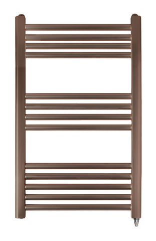 Brushed bronze electric towel warmer