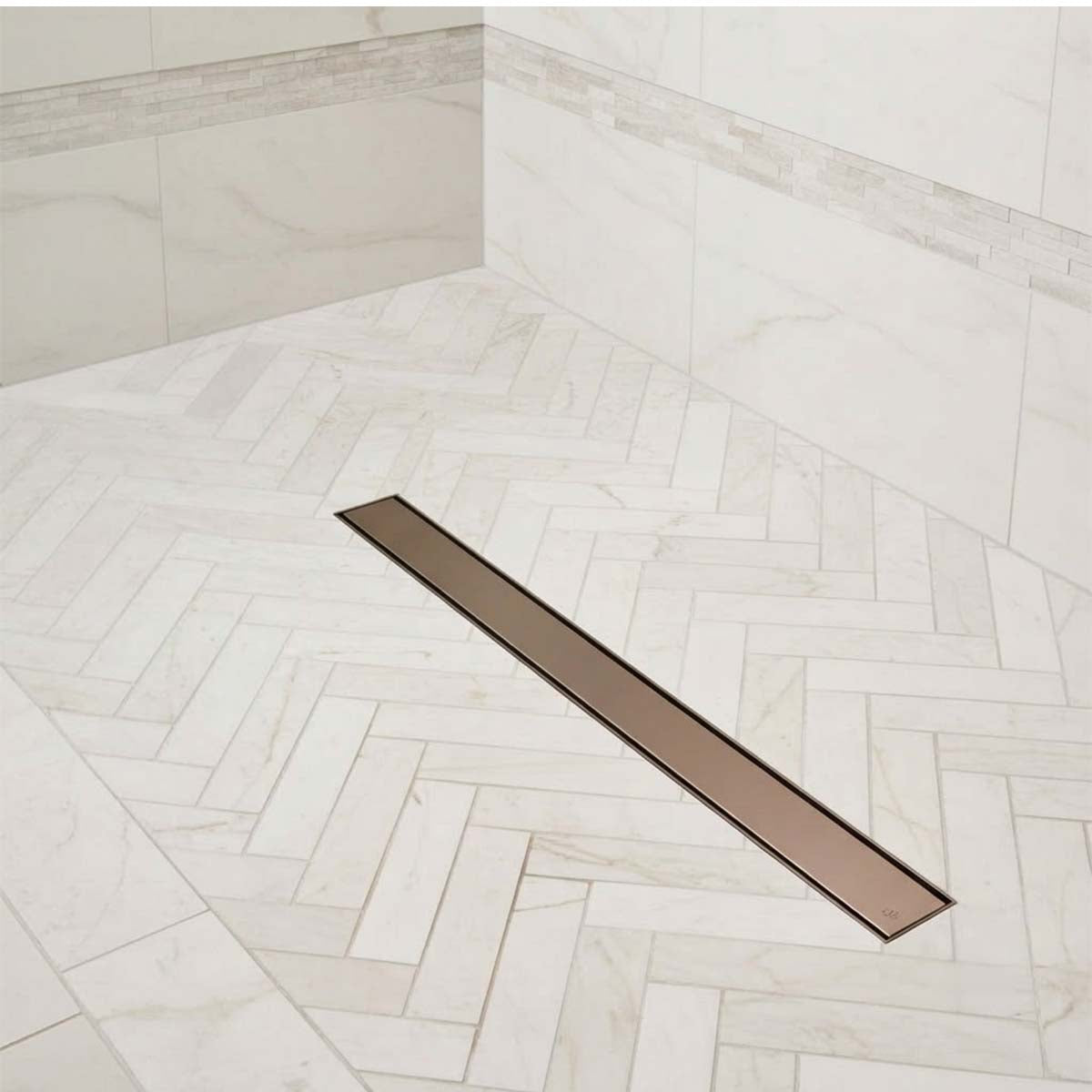 bronze linear shower floor drain