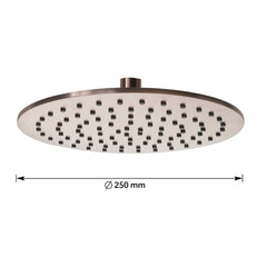 Brushed bronze shower head - Dimension