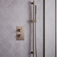 bronze slider rail with single function pencil shower handset
