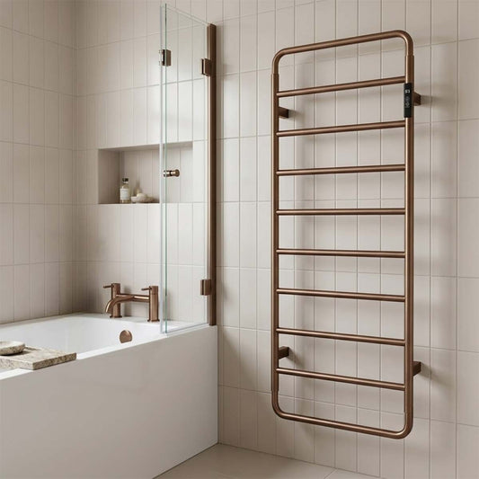 bronze towel radiator with thermostat  1200