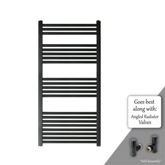 Matt Black heated towel rail