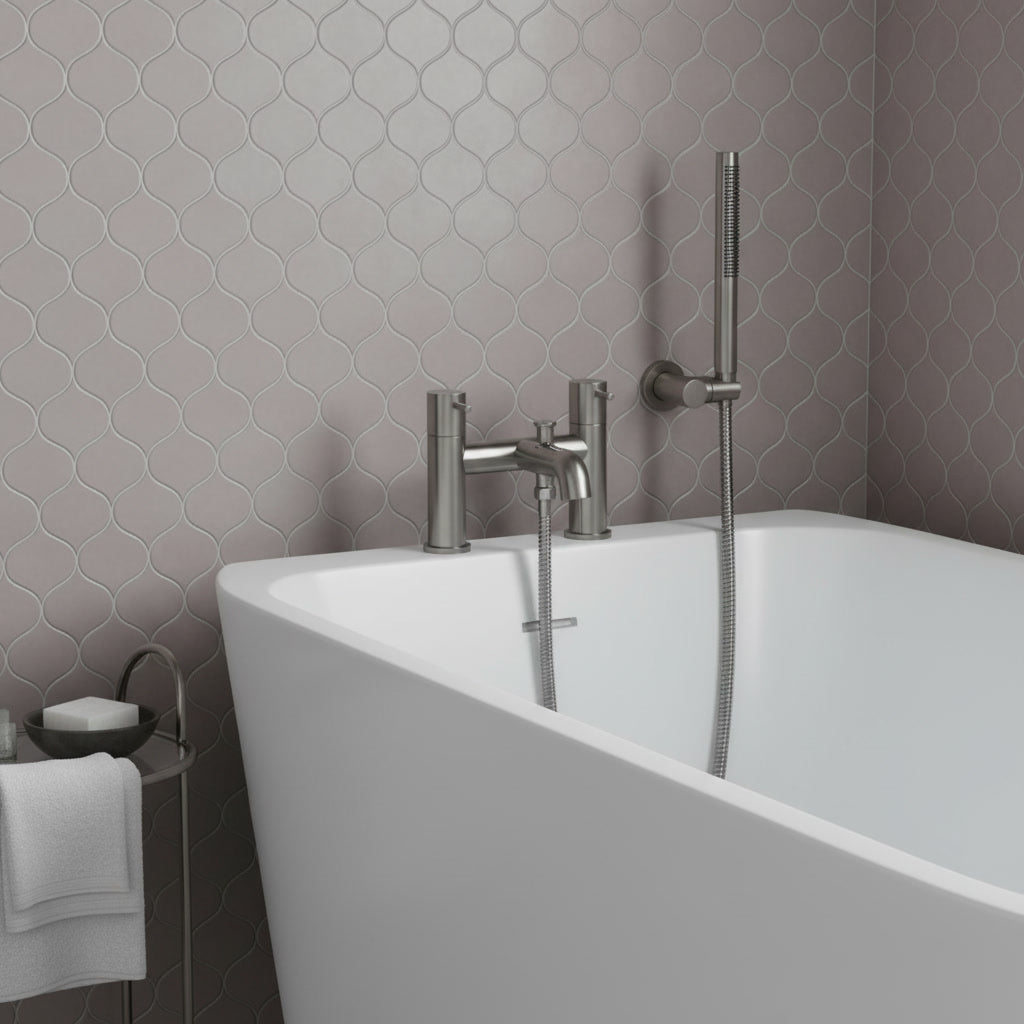brushed black bath tap with shower kit in Ireland 