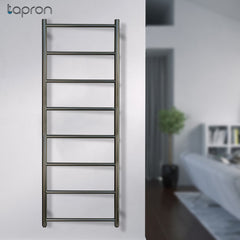 brushed black heated towel rail radiator 1200mm 