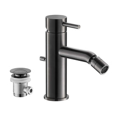 single lever bidet tap brushed black