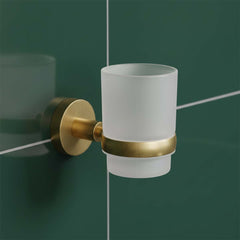 brushed brass bathroom tumbler wall mounted 