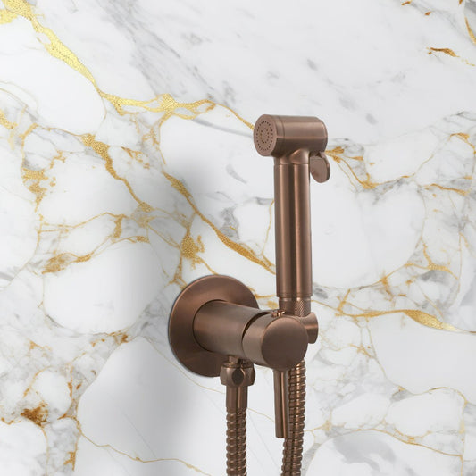 Brushed bronze bidet sprayer 1200