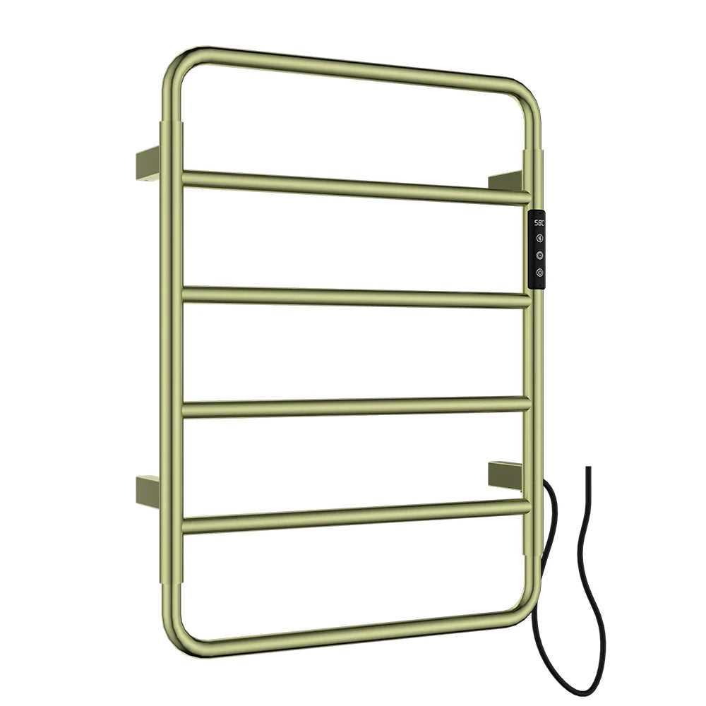 brushed brass electric towel radiator
