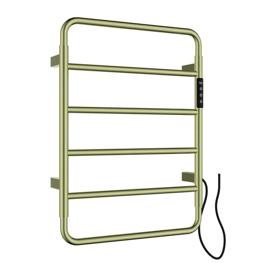 brushed brass electric towel radiator