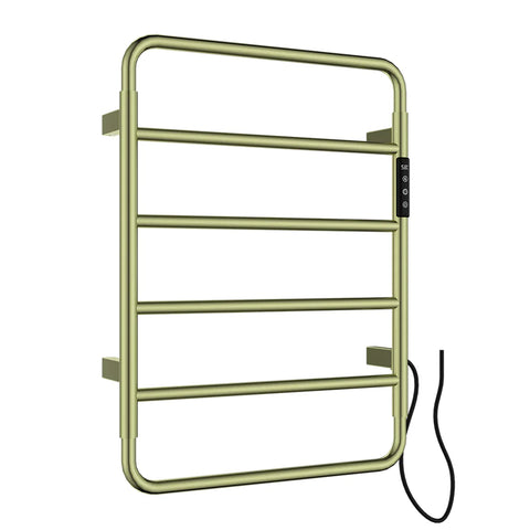 brushed brass electric towel radiator