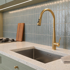 brushed gold kitchen tap in Ireland 
