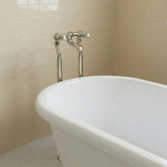 brushed nickel floorstanding bath filler tap in Irealand 