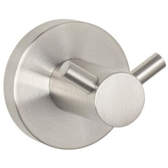 Brushed stainless steel double robe hook