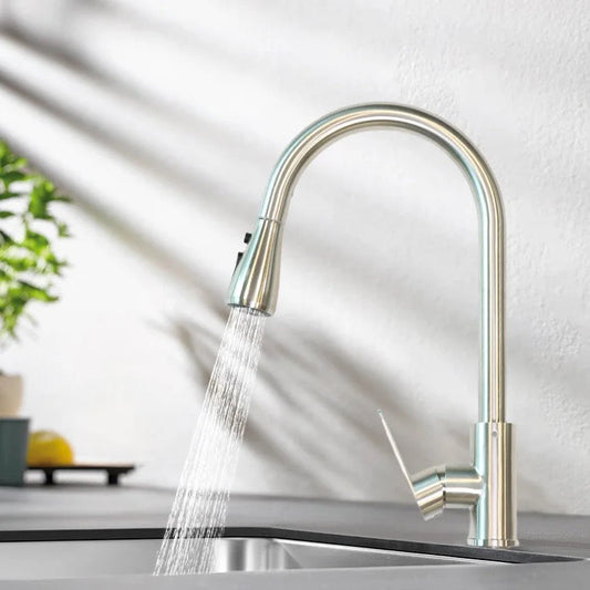 stainless steel kitchen taps