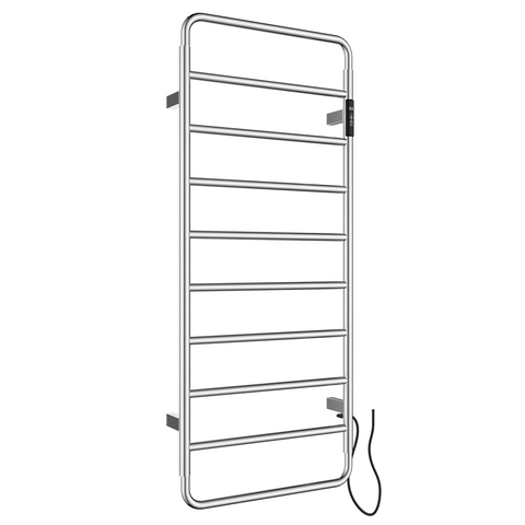 Chrome electric towel rail with thermostat