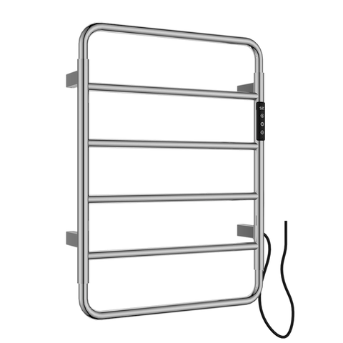 Chrome electric towel radiator with thermostat