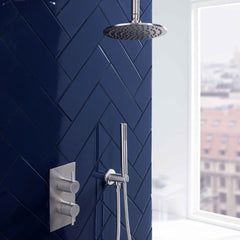 Brushed steel shower valve-tapron