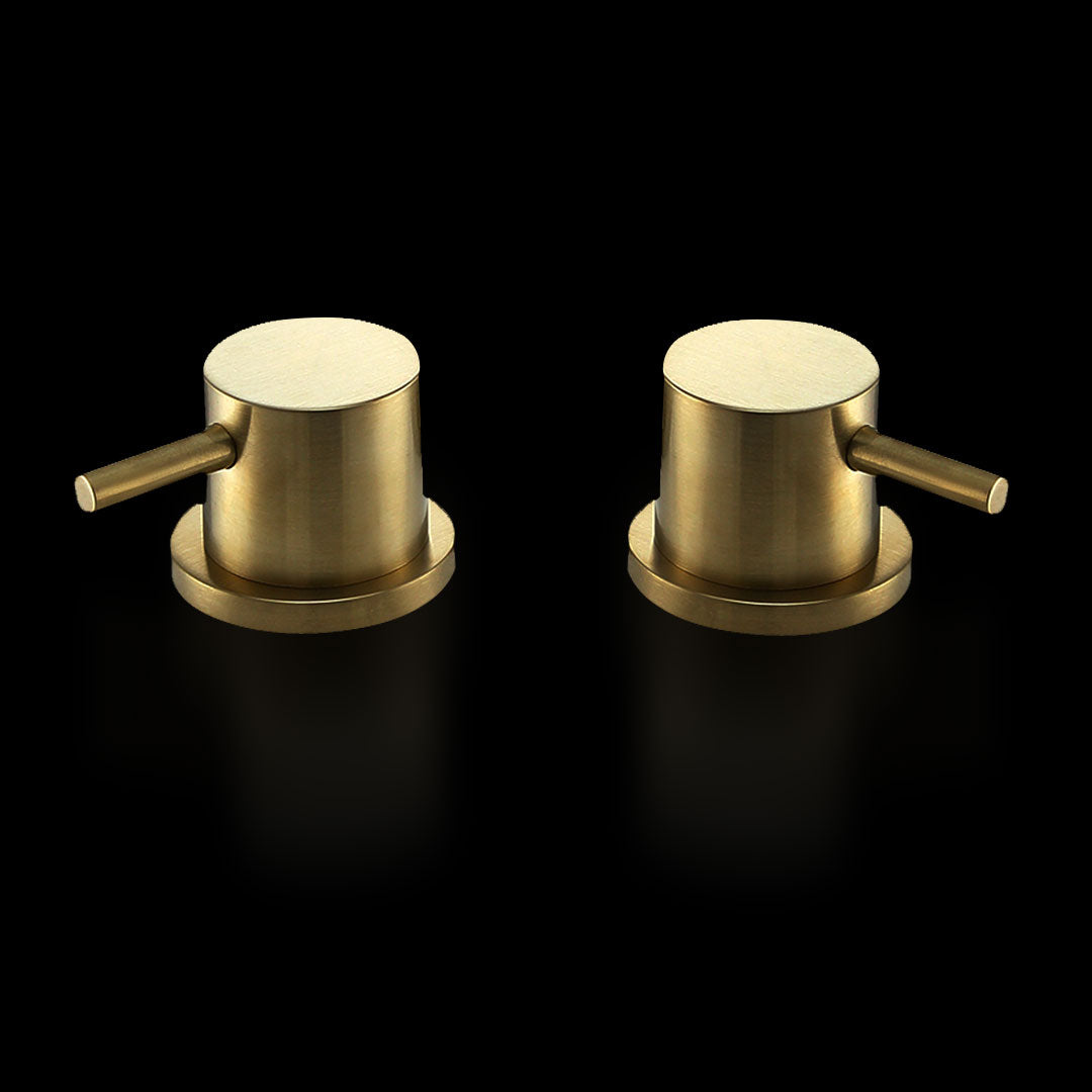 Tapron - Deck Mounted Stop Valve - Brushed Brass