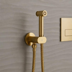 douche shower cold water - brushed brass
