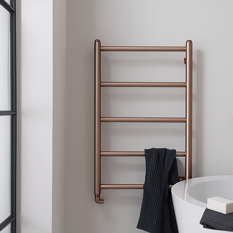 brushed bronze towel rail radiator 