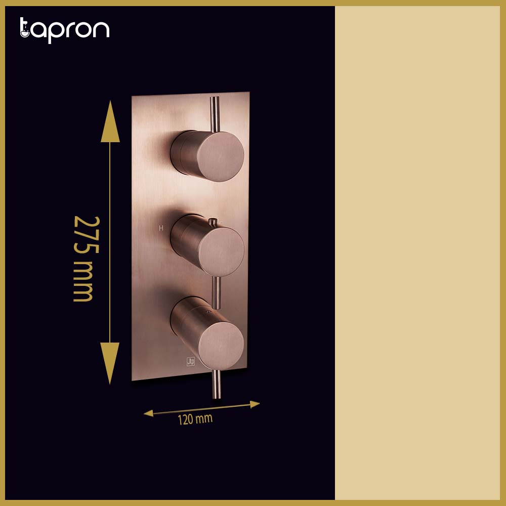 2 outlet thermostatic bar shower valve-tapron